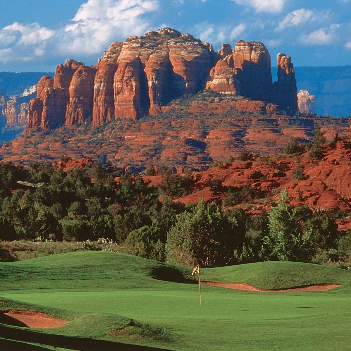 Campo para practicar golf en Sedona, Arizona.