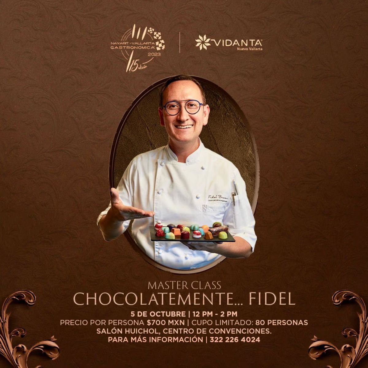 La masterclass de chocolatería con el chef Fidel Baeza en Vidanta.