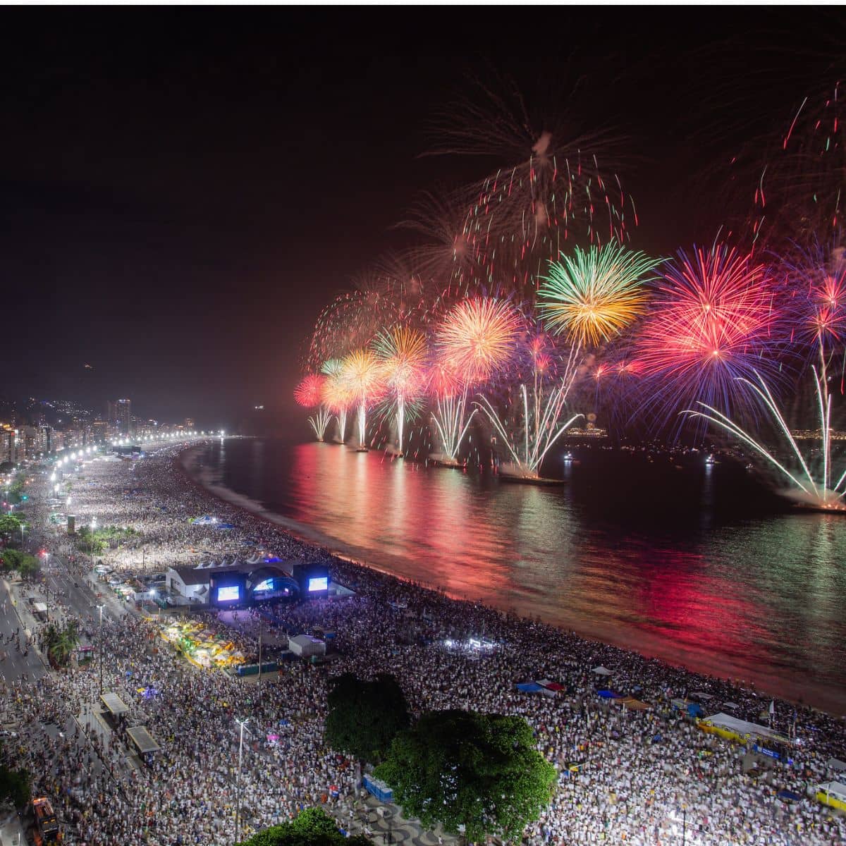 Reveillon, fiesta de Año Nuevo en Río de Janeiro.