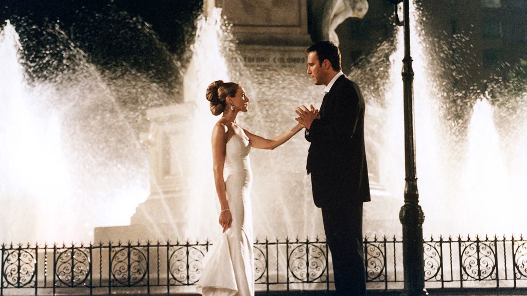Carrie Bradshaw Columbus Circle en Sex and the city. 