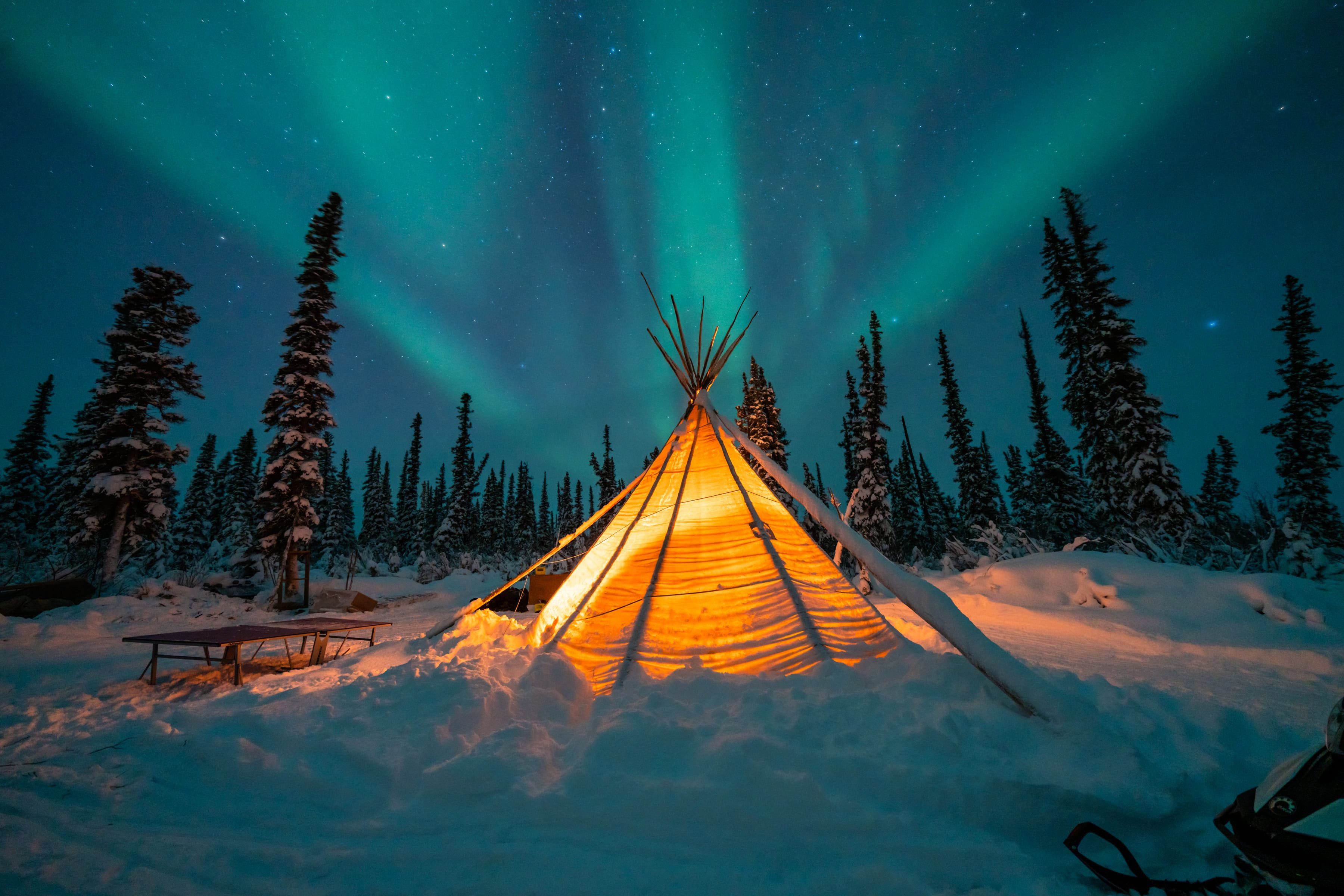Yellowknife en Canadá para ver auroras boreales.